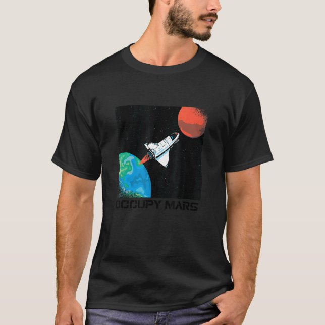 Camiseta Occupy Mars Retro Vintage 3 (Frente)