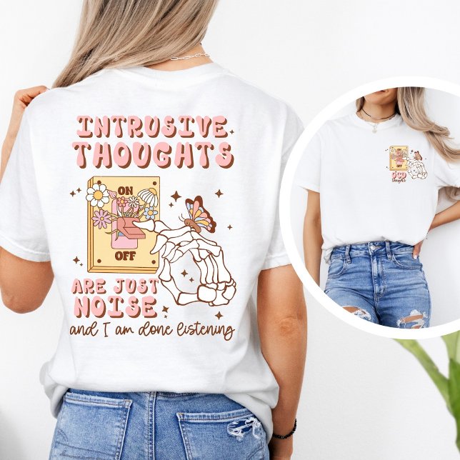 Camiseta OCD Awareness Whimsical “Switching Off OCD” Retro  (Criador carregado)