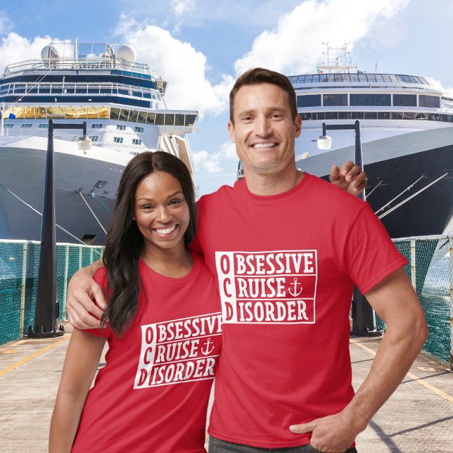 Camiseta OCD - Perturbação Obssessiva do Cruzeiro Engraçado (OCD - Obsessive Cruise Disorder, Funny Cruise T-Shirt)