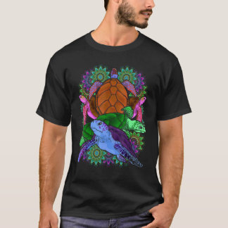 Camiseta Ocean Animal Colorful Mandala Polinésia Havaiana