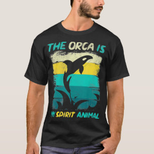 Camiseta Ocean Animal Gift Spirit Animal Killer Whale Retro