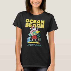 Camiseta OCEAN BEACH CALIFÓRNIA Papais noeis de Natal