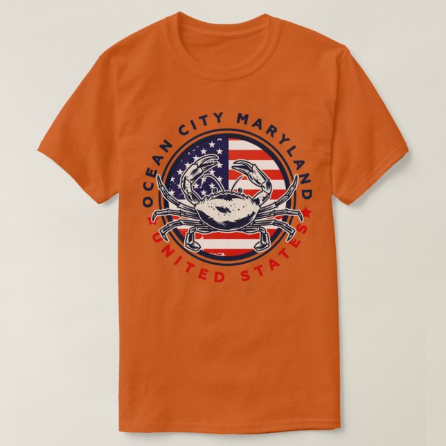 Camiseta Ocean City Maryland Estados Unidos (Frente do Design)