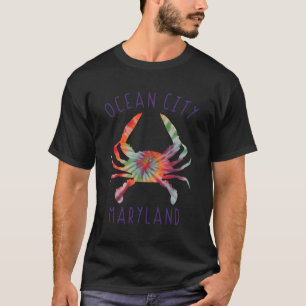 Camiseta Ocean City Maryland Férias de Verão de Tie Dye Cra