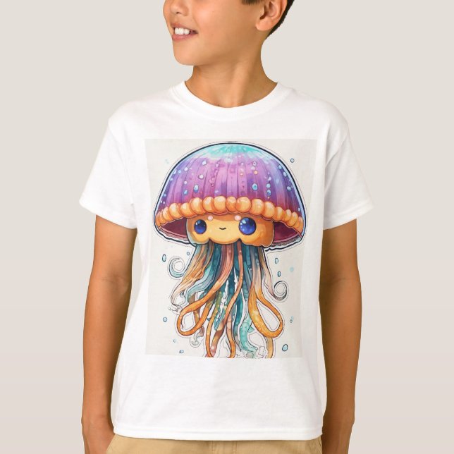 Camiseta "Ocean Glow: Jellyfish T-Shirt Art" (Frente)