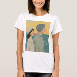 Camiseta Ocean Love: A Dreamy Casal's View