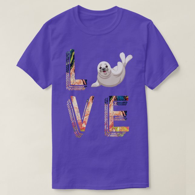 Camiseta Ocean Puppy Animal Valentines Day Gift Sea Lion (Frente do Design)