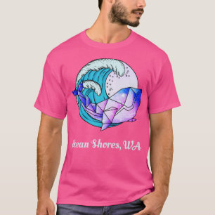 Camiseta Ocean Shores WA Matar Geométrico Orca de Pintura J