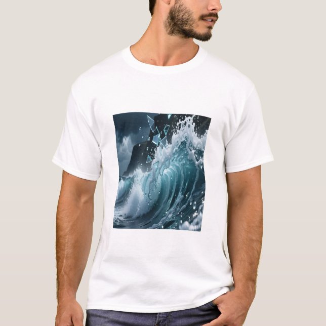 Camiseta Ocean Waves & Sea Foam Graphic T-Shirt for Men (Frente)