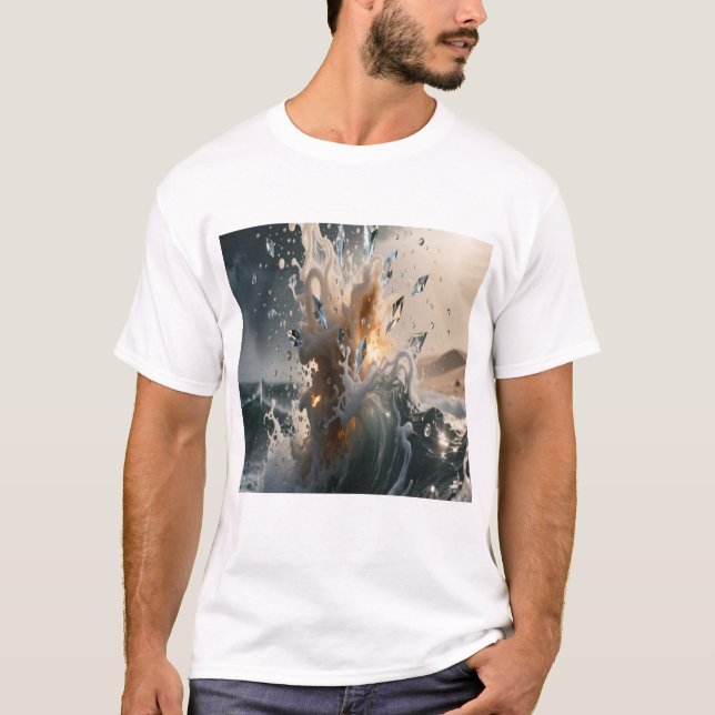 Camiseta Ocean Waves & Sea Foam Graphic T-Shirt for Men (Frente)