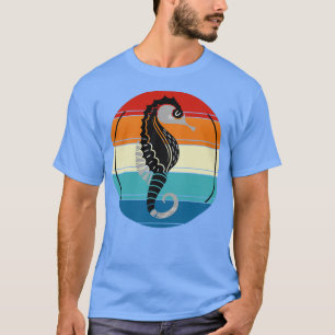 Camiseta Oceano Animal Retro Cavalo-marinho