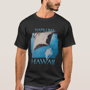 Camiseta Oceano de Raios Marítimos de Napili Bay Havaí Mant