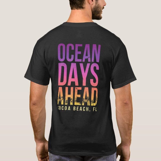 Camiseta Oceano Dias à Frente de Cacau Praia da Flórida B (Verso)