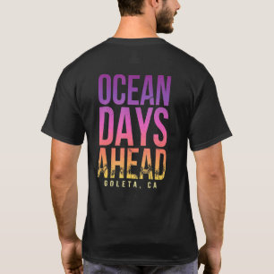 Camiseta Oceano Dias à Frente Goleta Praia Praia da Califór