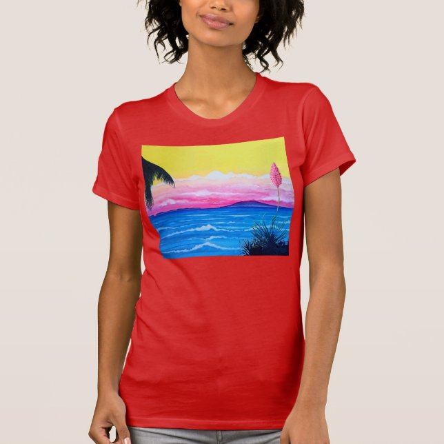 Camiseta Oceano do Pôr do Sol (Frente)