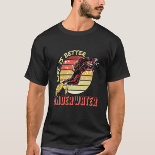 Camiseta Oceano Estudante Marine Biology underwater scuba