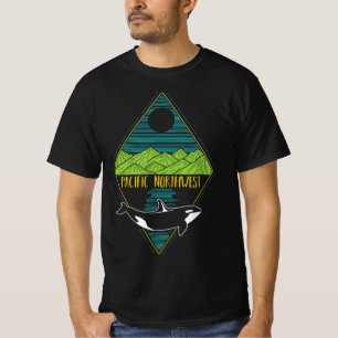 Camiseta Oceano Pacífico Noroeste de Orca, Árvore de Baleia
