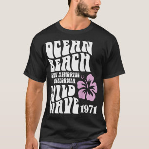 Camiseta oceano praia de ondas selvagens memórias de surfs