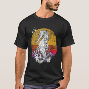 Camiseta Oceano Retro Cavalo-marinho