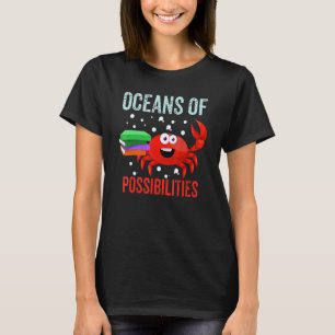 Camiseta Oceanos De Possibilidades De Caranguejo De Verão D