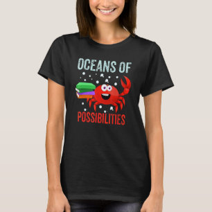 Camiseta Oceanos De Possibilidades De Caranguejo De Verão D