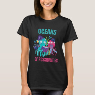 Camiseta Oceanos de possibilidades de leitura de verão em T