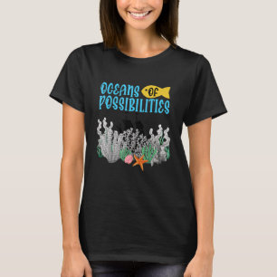 Camiseta Oceanos De Possibilidades Leitura De Coral De Verã