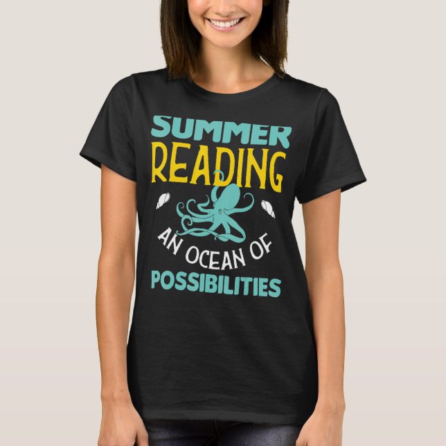 Camiseta Oceanos de Possibilidades Leitura De Verão (Frente)
