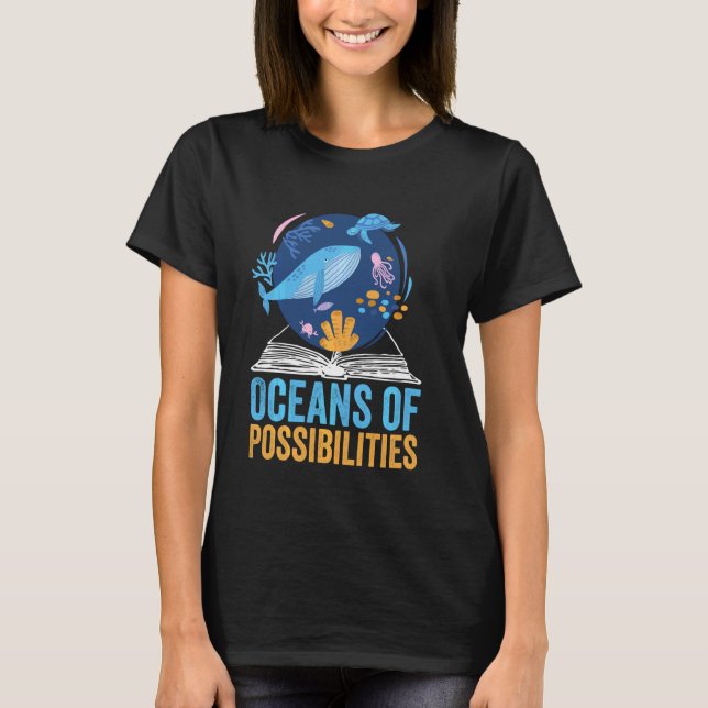 Camiseta Oceanos De Possibilidades Leitura De Verão De 2022 (Frente)