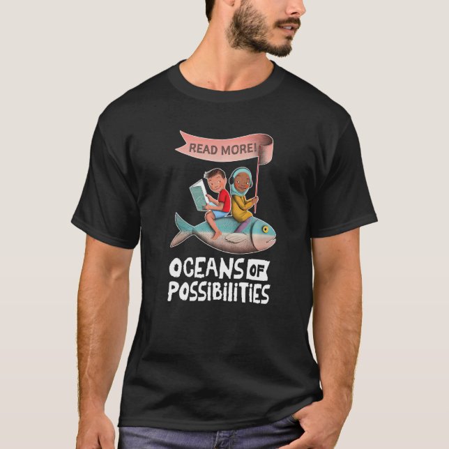 Camiseta Oceanos De Possibilidades Peixes Animais Do Mar Re (Frente)