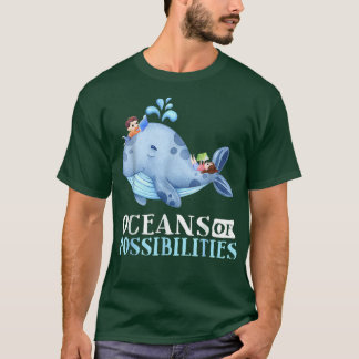 Camiseta Oceanos Retro De Possibilidades De Ensaio De Leitu