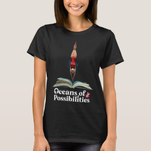 Camiseta Oceanos Sereias De Possibilidades Cão De Leitura D