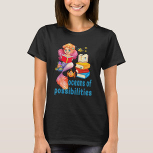 Camiseta Oceanos Sereias De Possibilidades Cão De Leitura D