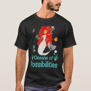 Camiseta Oceanos Sereias De Possibilidades Cão De Leitura D