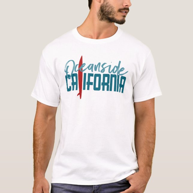Camiseta Oceanside California - Surfboard (Frente)