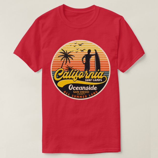 Camiseta Oceanside do Campo Surf da Califórnia (Frente do Design)
