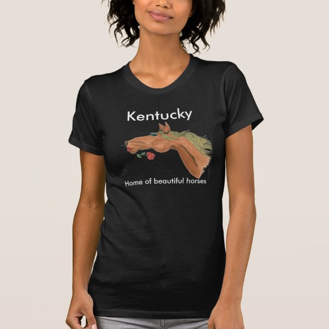 Camiseta OceTDS185, Kentucky, casa de cavalos bonitos (Frente)