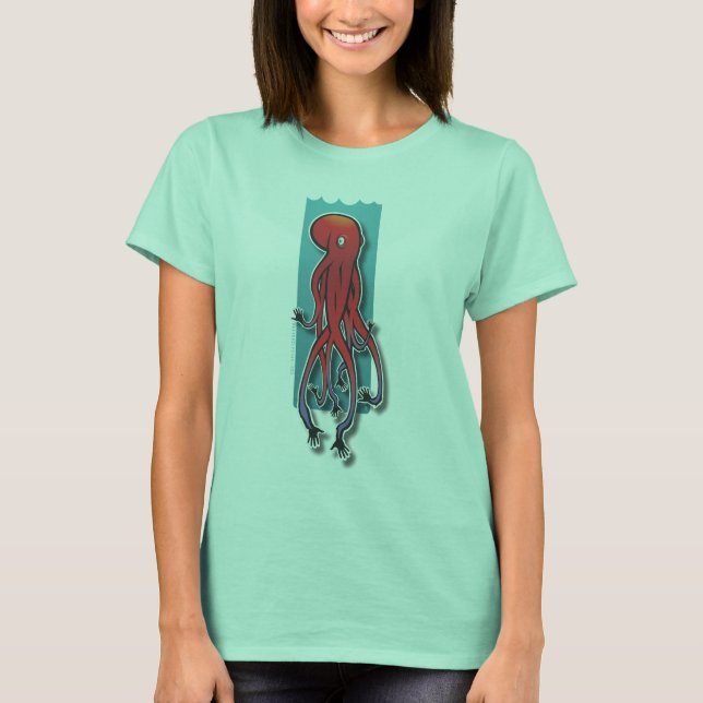 Camiseta Ocho Manos White / Dedo das Damas Rosa (Frente)