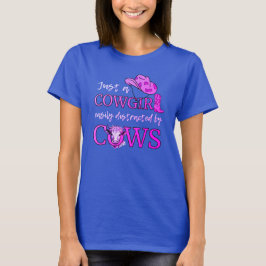 Camiseta Ocidental APENAS UMA GAROTA FACILMENTE DISTRATADA