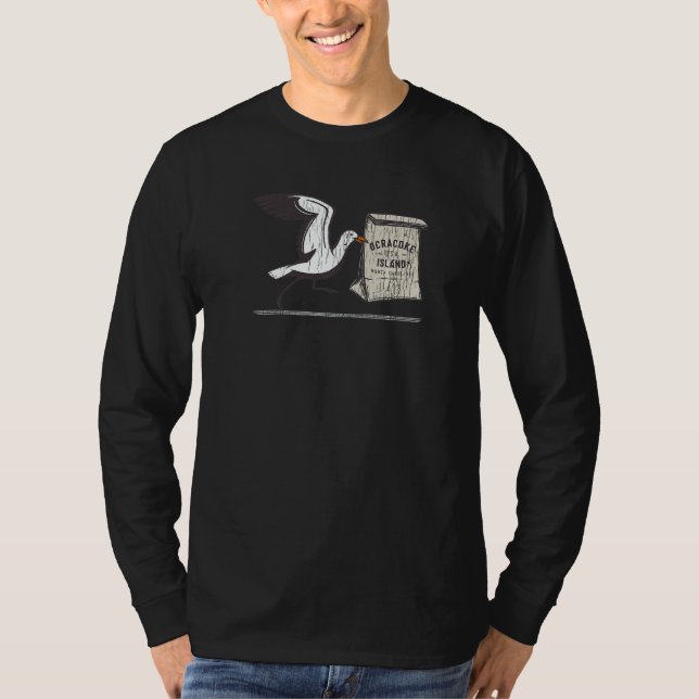 Camiseta Ocracoke Island NC Summertime Vacationing Seagull  (Frente)