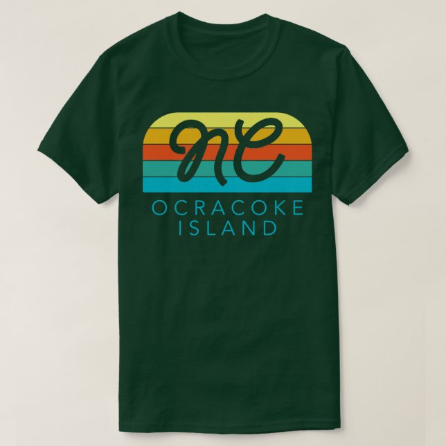 Camiseta Ocracoke Island Sunrise Summer Vacin NC (Frente do Design)
