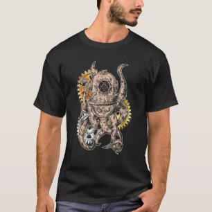 Camiseta Octo Steampunk Hat Mechanical Retro Look Steampunk
