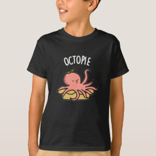 Camiseta Octo-tarte Engraçado Octopus Pie Pun Dark BG
