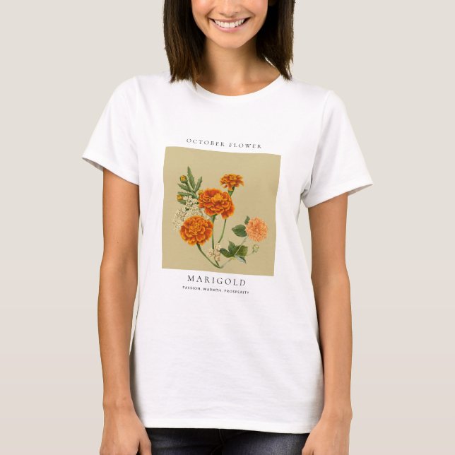 Camiseta October Birth Month Flower T-Shirt (Frente)