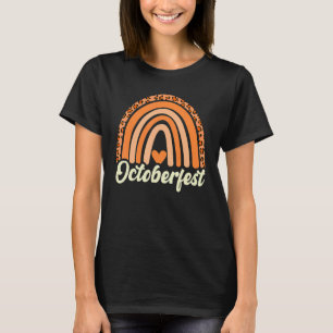 Camiseta Octoberfest Leopard Rainbow alemão Bavarian Costu