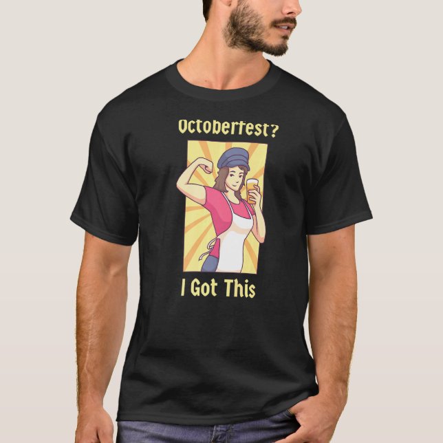 Camiseta Octoberfest Para Mulheres Eu Tenho Este Bebê (Frente)