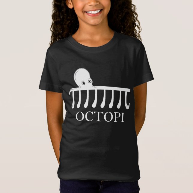 Camiseta Octopi - Engraçado Pi Octopus Math (Frente)
