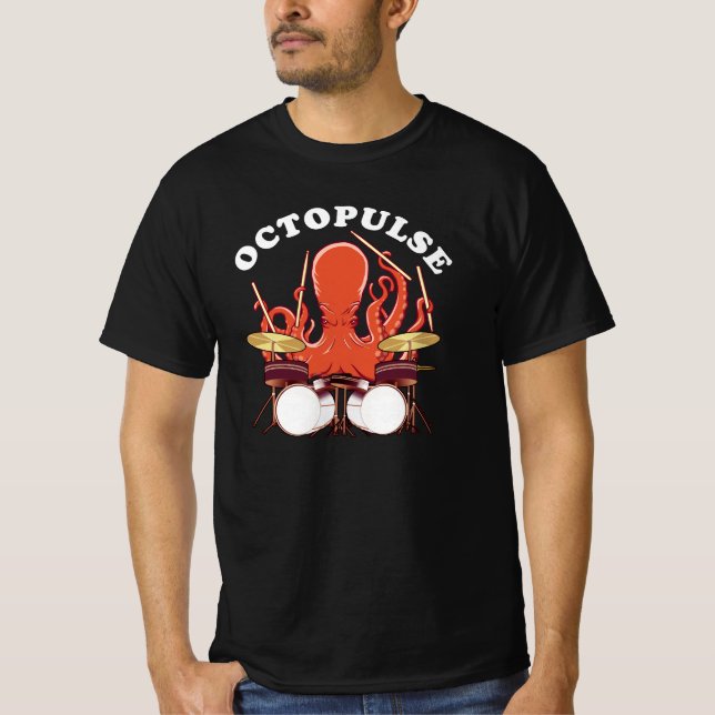 Camiseta Octopulso | Polvo Drummer (Frente)