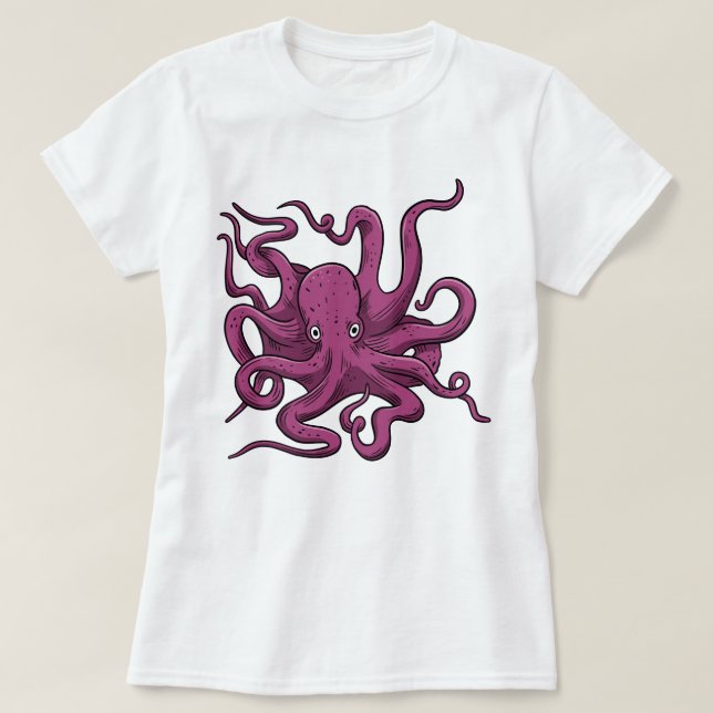 Camiseta Octopus (Frente do Design)