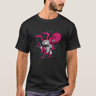 Camiseta Octopus alienígena Possui Astronauta Cosmonaut Spa